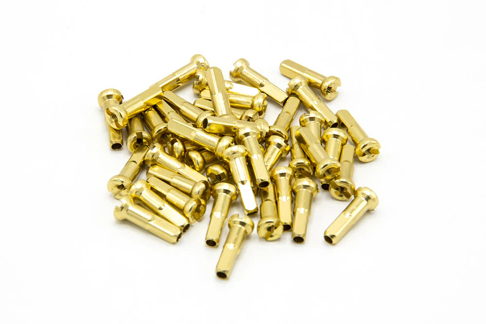 MERRITT 40 pack 14G ALLOY NIPPLE BRIGHT GOLD