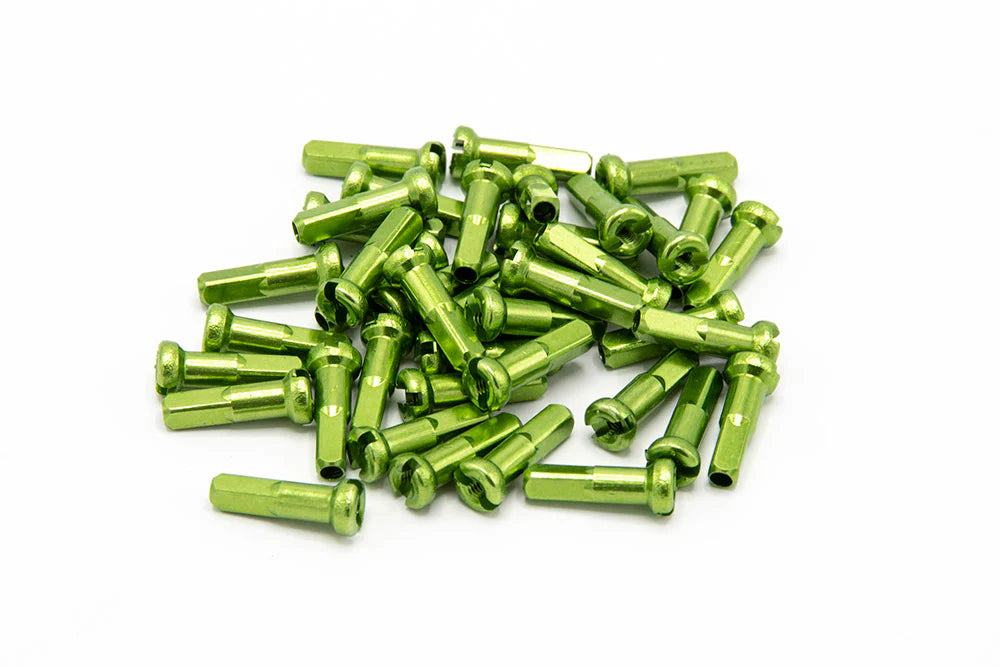 MERRITT 40 pack 14G ALLOY NIPPLE LIME GREEN