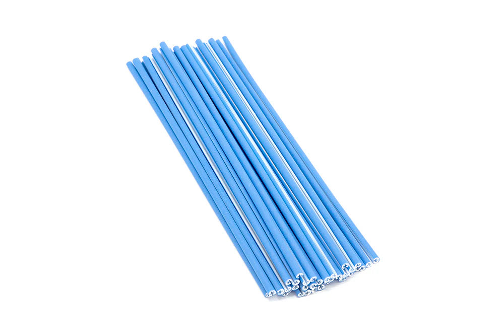 THEORY SPOKE COVERS REFLECTIVE LIGHT BLUE 36 pack