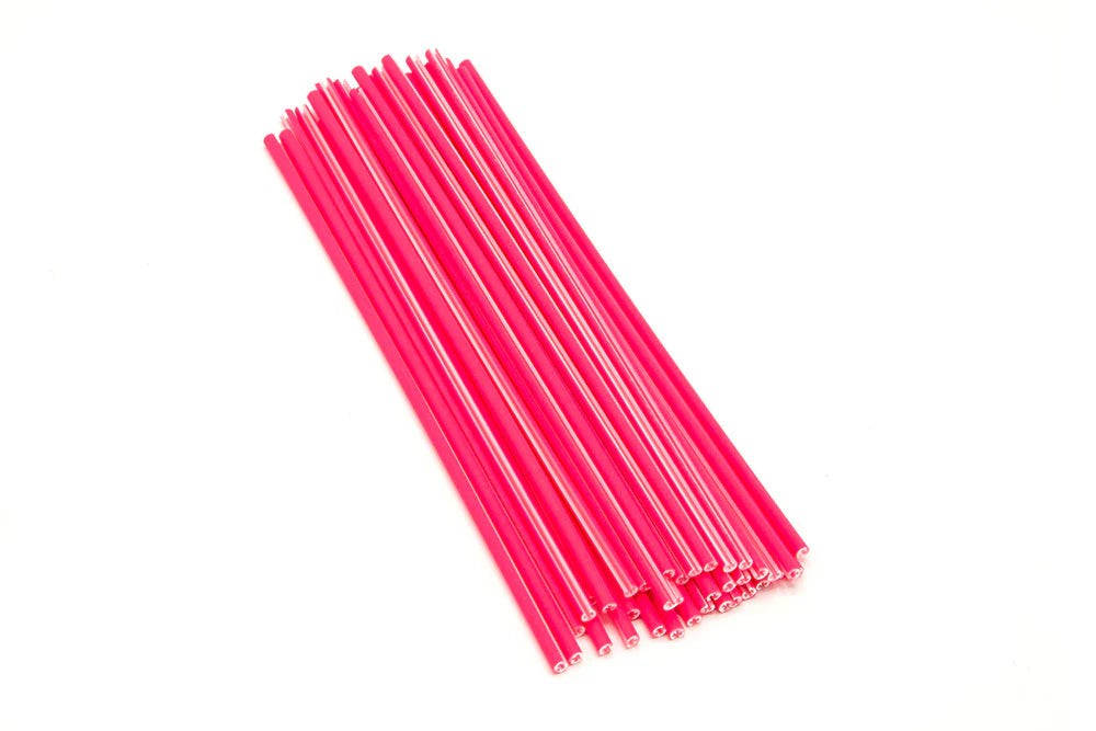 THEORY SPOKE COVERS REFLECTIVE PINK 36 pack