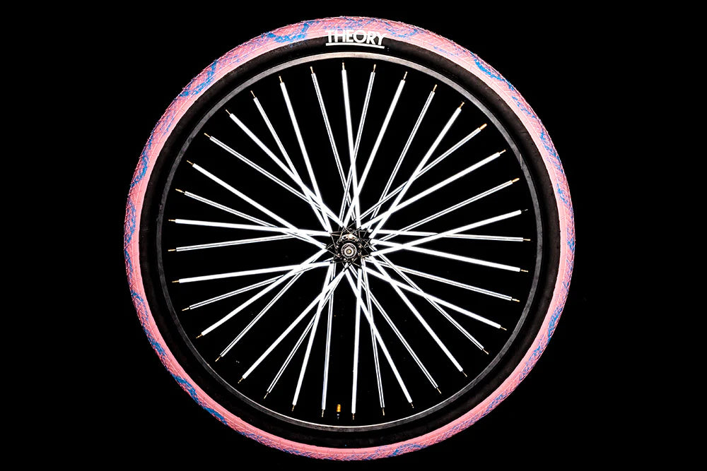 THEORY SPOKE COVERS REFLECTIVE WHITE 36 pack